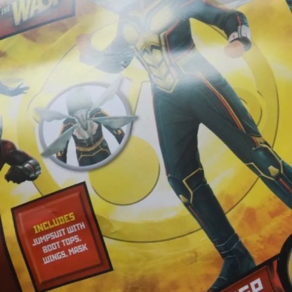 Size Large 12-14 Marvel Ant-Man and The Wasp "WASP" Halloween Costume with Wings - Picture 2 of 6